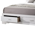 thumbnail image 4 of Contemporary California King Bed with Drawers and Glittering Stripes, White - Saltoro Sherpi, 4 of 5