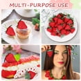 thumbnail image 3 of WEUVEB Artificial Strawberries with Stem for General Users 50 Pcs, 3 of 6