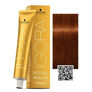 "Schwarzkopf Igora Royal Absolutes Anti-Age Permanent Hair Color, 6-70 Dark Blonde Copper Natural"