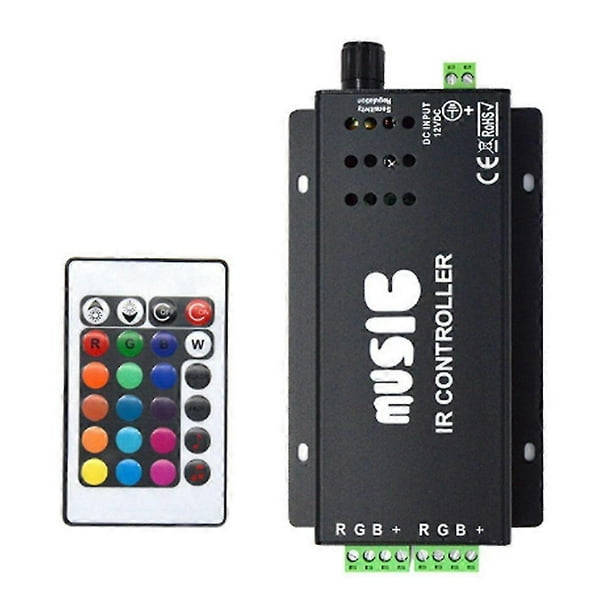 Dc12-24v 24 Keys Music Controller 3 Channels Ir Remote Rgb Controller Sound Sensitive For Light Lam