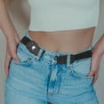 thumbnail image 1 of OULII 1Ensemble Ceinture Extensible Réglable en Tissu Noir Ceintures Élastiques pour Filles Usage Quotidien, 1 of 7