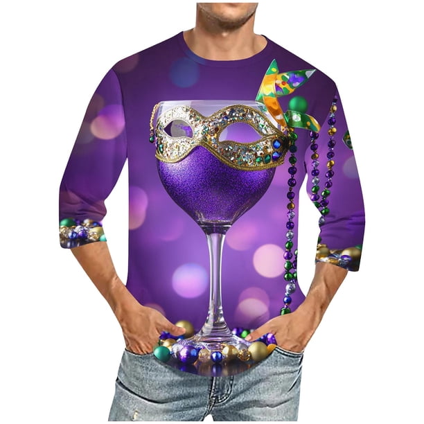 Blusas y camisas de manga larga con cuello redondo para hombre, blusa informal con cuello redondo y manga corta, blusa estampada de poliéster para hombre.
