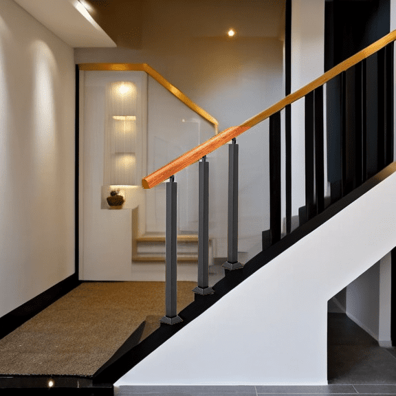 Square Metal Railing Spindles Rust-Proof Balusters Post Outdoor Stair Remodeling