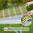 thumbnail image 6 of Multi Color Checkerboard Checkered Pattern Square Fitted Tablecloth with Elastic Edge,Square Table Cover,Washable Elastic Table Cover for Home Kitchen Party Decor 34"x34", 6 of 6