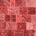 thumbnail image 1 of Ahgly Company Indoor Square Patchwork Red Transitional Area Rugs, 6' Square, 1 of 4