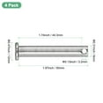 thumbnail image 3 of Uxcell 4-Pack Pasadores de Clevis de un Solo Agujero, M8 x 50mm Pasadores de Clevis de Acero Inoxidable con Cabeza Plana, Pasador de Hinge Reutilizable, 3 of 6