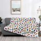 thumbnail image 2 of Fotbe Colorful Numbers Manta de Franela con Estampado, Manta Ultrasuave para Cama, Sofá, Auto, Hipoalergénica y Antibolitas-80"x60", 2 of 6