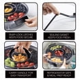 thumbnail image 6 of COOK WITH COLOR Round Snackle Box – 6-Compartment Serving Tray with Lid and Handle, Black – Kids Lunch Box & Meal Prep Snack Container, 6 of 9