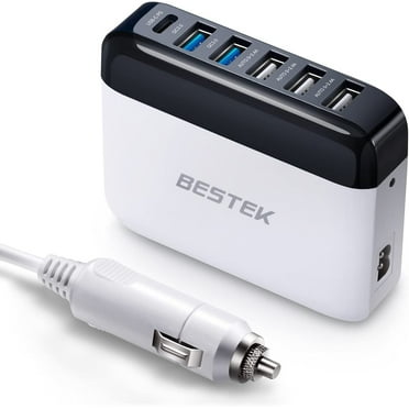 Car USB Charger Fast Charge 86W 9A Quick Charge 3.0 & USB-C PD Car Charger Adapter with Smart Identification for Cell Phones, Tablets and Other USB Devices