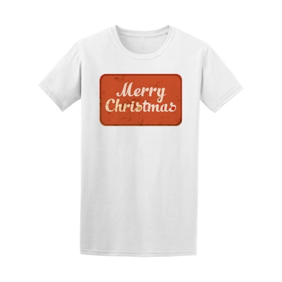Vintage Plate Merry Christmas Tee Men's -Image by Shutterstock