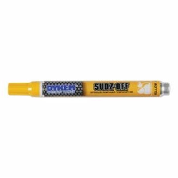 Dykem 253-44694-C Sudz Off Medium Tip Marker, Yellow - Case of 12
