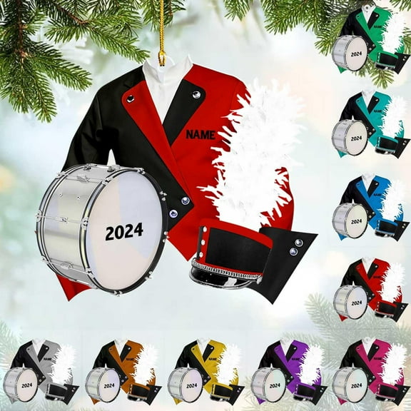 Custom Marching Band Ornament Music Ornament Marching Band Teacher Gifts Music Marching Band Gifts Band Director Gifts Music Ornament Marching Band Teacher Gifts Music (MB8) - 3316 (Red)