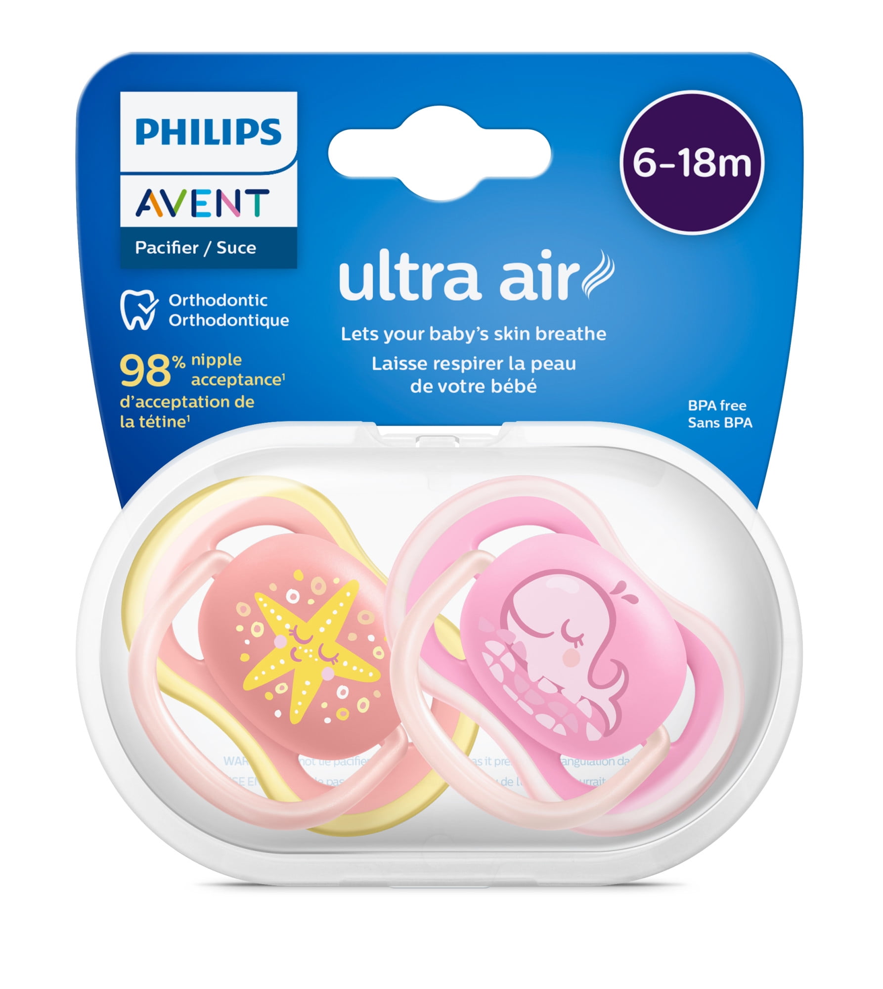 Philips Avent Chupete Ultra Air Happy de 6 a 18 Meses Niños