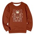 thumbnail image 4 of WEAIXIMIUNG Tunique de Maternité pour Femmes, Chandail à Capuchon à la Mode et Décontracté pour l'Automne et l'Hiver, Imprimé, Col Rond, Ample, à Manches Longues, 4 of 4