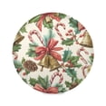 thumbnail image 2 of Round Placemats Set of 4 Heat Resistant Washable Kitchen Table Decorations 15.4in Christmas Bells Pattern, 2 of 7