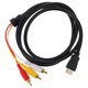 thumbnail image 1 of ColoMX Cable de conexión RCA portátil de Cable RCA para proyector receptor de TV DVD, 1 of 8