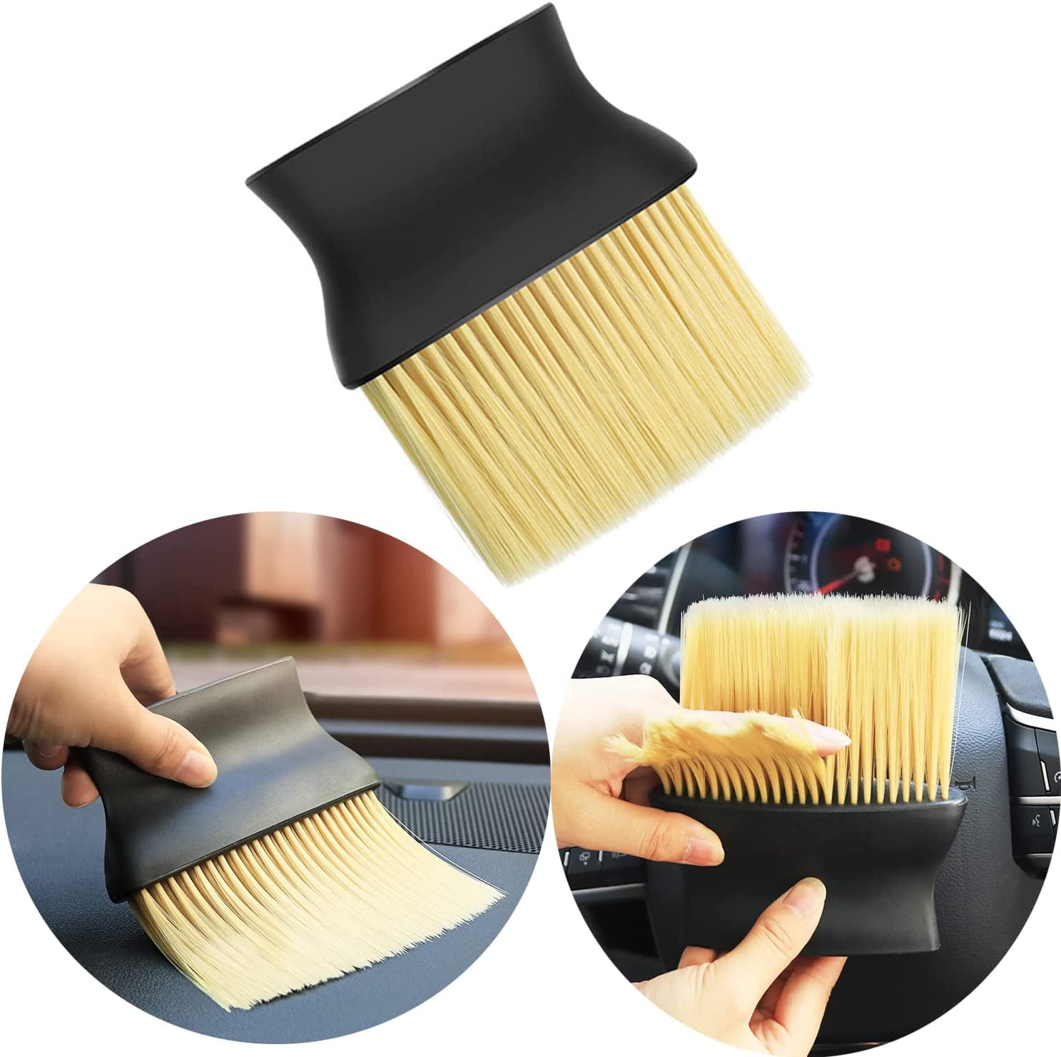 Car Cleaning Brush Duster, Auto Interior Dust Brushes for Cleaning Interior and Exterior, Soft