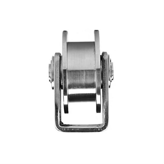 H Groove Wheel 2in Sliding Gate Wheels Stainless Steel Caster Plate Rollers Double Bearing for Driveway Swing Sliding Gate