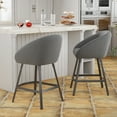 thumbnail image 2 of STARY Bar Stools Set of 2,Upholstered Bar Stool with Back, 27 inch Height Counter Height Barstools for Home Kitchen Island, 2 of 6