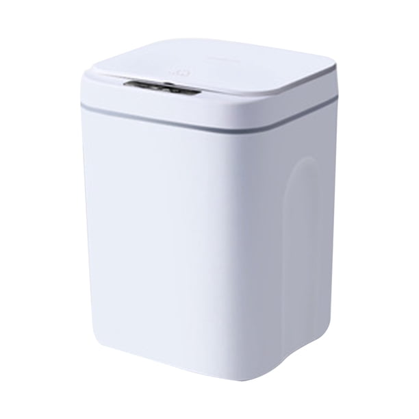 Sensor de inducción, de , bote de , carga USB, contenedor 14L Blanco Gloria bote de basura automático