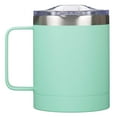 thumbnail image 2 of Be Kind Stainless Steel Mint Green Camp Style Travel Mug for Women or Men (11 oz Double Wall Vacuum Insulated Coffee Mug with Lid and Handle), 2 of 5