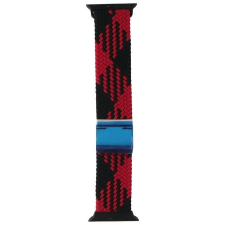Braided Nylon Band for Apple Watch (38/40/41mm) Cases - Black/Red