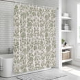 thumbnail image 6 of Farmhouse Sage Green Bathroom Shower Curtains with 12 Hooks Polyester Waterproof Shower Curtain for Stalls and Bathtubs Vintage Flower Leaf Botanical Decorative Bathroom Privacy Curtain 36x78 Inches, 6 of 9