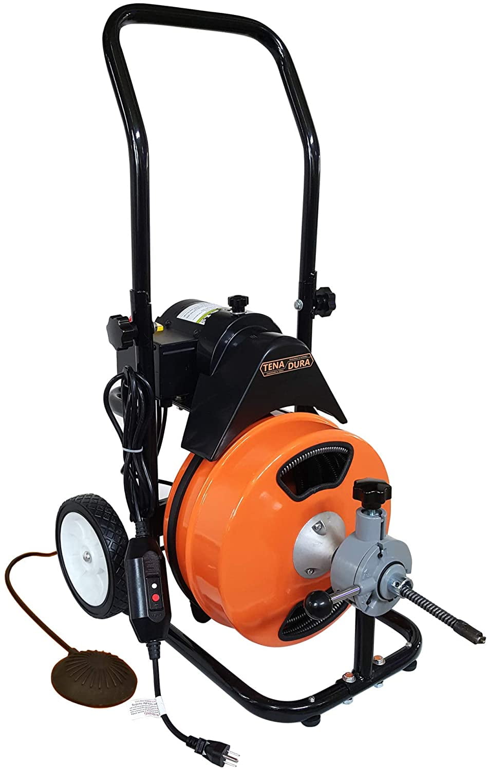 TENADURA Drain Snake Sewer Machine ½” X 75′ Auto Feed