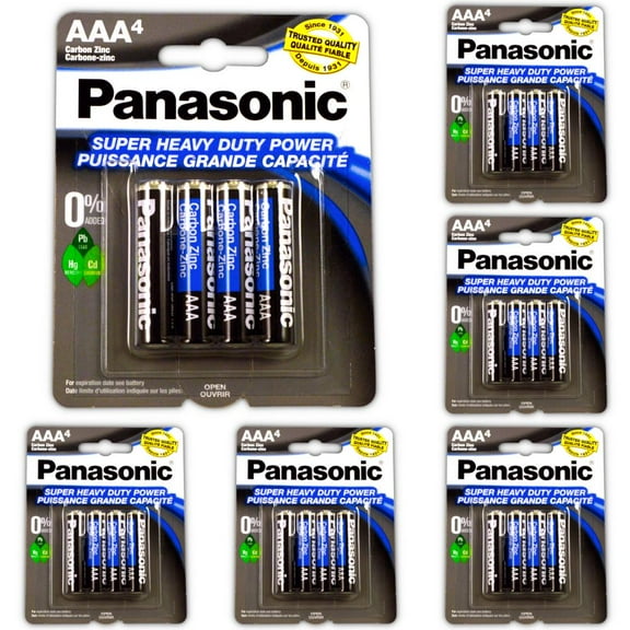 24pc Panasonic AAA Batteries Super Heavy Duty Power Carbon Zinc Triple A Battery 1.5v