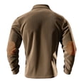thumbnail image 4 of ZVAVZ Corduroy Polos Shirts for Men Textured Long Sleeve Golf Shirt Business Casual Work Collared Tops Brown S, 4 of 7
