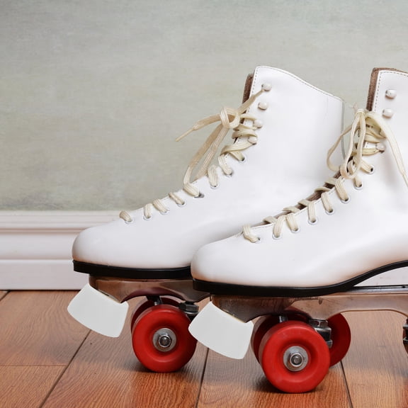 WRISTBIQUE 6Pcs Roller Skates Trucks Cushion Long for Casual Skaters Vibration Reduction White