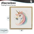 thumbnail image 4 of Stupell Industries Contemporary Gold Accented Unicorn Gold Floating Frame Canvas Art, 18 x 18, by Creative Studio, 4 of 8