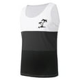 thumbnail image 3 of WAVSUF Summer Men Quick Dry Undershirts Tank Muscle Gym Vest for Mens Sports Tank Tops Printed Round Neck Tops Sleeveles Pullover White Size M, 3 of 4
