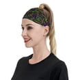 thumbnail image 3 of Goofa Neon Mardi Gras Pattern Sweatbands Sports Headband for Men & Women,Moisture Wicking Athletic headband,Breathable Sweatband,Sports accessories,Workout gear, 3 of 9