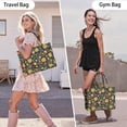 thumbnail image 6 of Large Capacity Tote Bag,Pioneer Flower Floral Print Pattern Handbag Fashion Luxury Tote Bag,15.7"x13"x 5.1" Inches,Laptop Compatible, 6 of 6