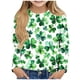thumbnail image 1 of Blusas y camisas de manga larga con cuello redondo y estampado de San Patricio para niños, blusa informal de manga larga con cuello redondo, blusa de poliéster para niñas, 1 of 4