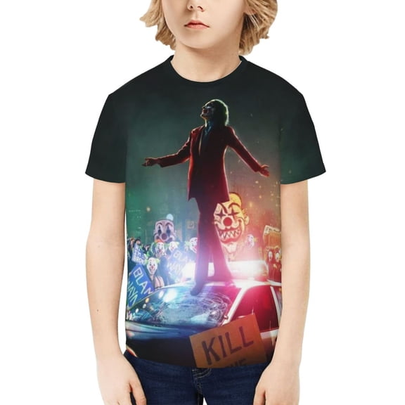 Joker Kids T-Shirt 3d Printed Graphic T-Shirts Boys And Girls Short Sleeve Shirts For Youth Kids X-Small