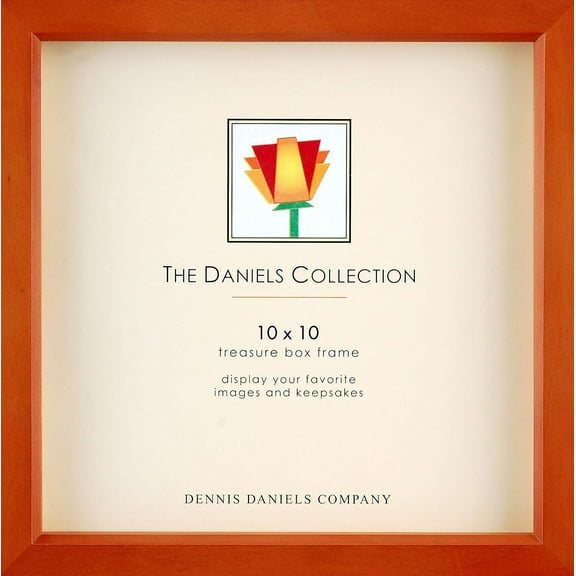 Teakwood 10x10 2-in-1 Box one-half inchin deep for your print or collectibles by Dennis Daniels - 10x10