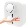 thumbnail image 1 of Dispensador automático de jabón, dispensador de jabón recargable sin contacto montado en la pared para jabón espumoso, dispensador de desinfectante de manos con pantalla de temperatura, 1 of 8