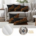 thumbnail image 6 of Brown Marble Outdoor Waterproof Pillow Covers, Gold Abstract Vintage Modern Ombre Art Decorative Square Throw Pillowcase Sofa Cushion Sham for Patio/Couch/Chair, 24"x24" 2 Pack, 6 of 8