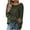 Army Green, variant on Womens Sweater Pullover Crewneck Knit Long Sleeve Cable Knitted Sweaters Army Green L