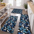 thumbnail image 2 of Blue White Butterfly Pattern Kitchen Rugs Sets Of 3,Kitchen Runner Rugs Non Skid Washable,Decorative Kitchen Floor Mats for Kitchen,Sink,Laundry,17"x30"+ 17"x47" + 17"x59", 2 of 6