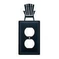 thumbnail image 1 of Village Wrought Iron EO-119 Adirondack Outlet Cover-Black, 1 of 3