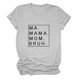 thumbnail image 3 of Camiseta holgada de manga corta con estampado de letras MA Mama Mom Bruh: estampado de letras moderno, cómoda y casual., 3 of 3