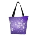 thumbnail image 1 of Easygdp Snowfall Sky White Purple Bolso de Hombro para Mujer, Bolso Bandolera y Cartera de Mano Elegante para Uso Diario, 1 of 6