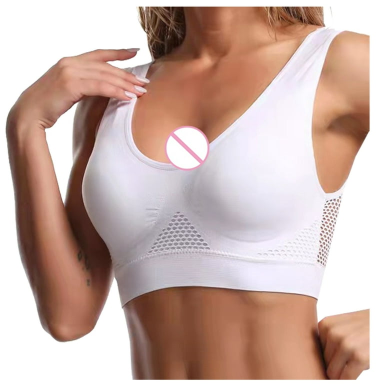Fesfesfes 3-Pack Women Sports Bra Wirefree High Support Yoga Bras