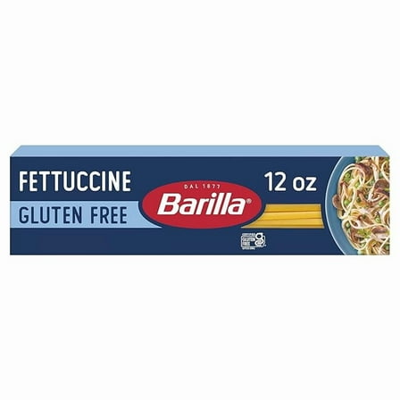BARILLA Gluten Free Fettuccine, 12 Ounce - Non-GMO Gluten Free Pasta Made with Blend of Corn & Rice - Vegan Pasta