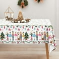 thumbnail image 3 of Christmas Tablecloth Pink Watercolor Nutcracker Fabric Table Cloth Washable Table Cover for Picnic Dinner Table Home Kitchen Xmas Party Decor, 60 x 102 Inch, 3 of 7