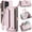 Pink, variant on for Samsung Galaxy S26 Ultra Crossbody Wallet Case,with 10 Card Slots, Zipper Pocket and Magnetic Flip Folio, PU Leather Wristlet Shoulder Strap 3-in-1 Case for Women and Men,Black