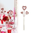 thumbnail image 3 of Glitter Heart Shaped Picks Valentines Day Decorations Artificial Foam Sparkly Sticks for Flower Arrangements Floral Bouquet Home Holiday Party Crafts Supplies Decorations, 6Pcs(Red,11.8x3.9"), 3 of 9